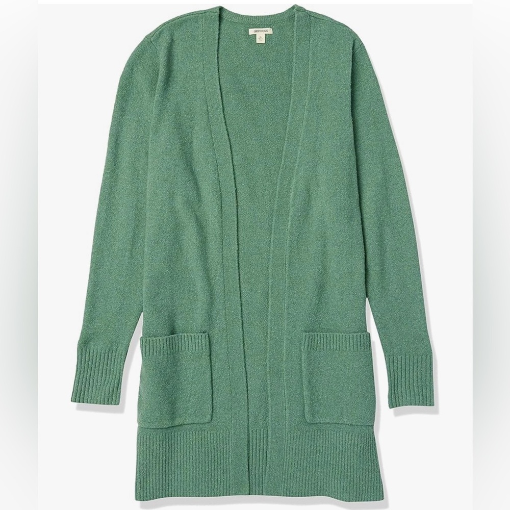 Goodthreads Womens Boucle Cardigan Sweater Sage Green Size S